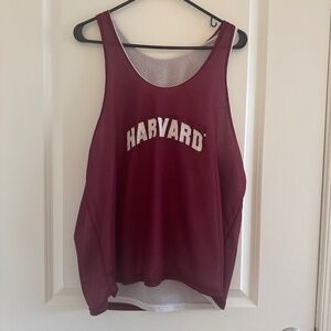 Harvard reversible basketball tank top